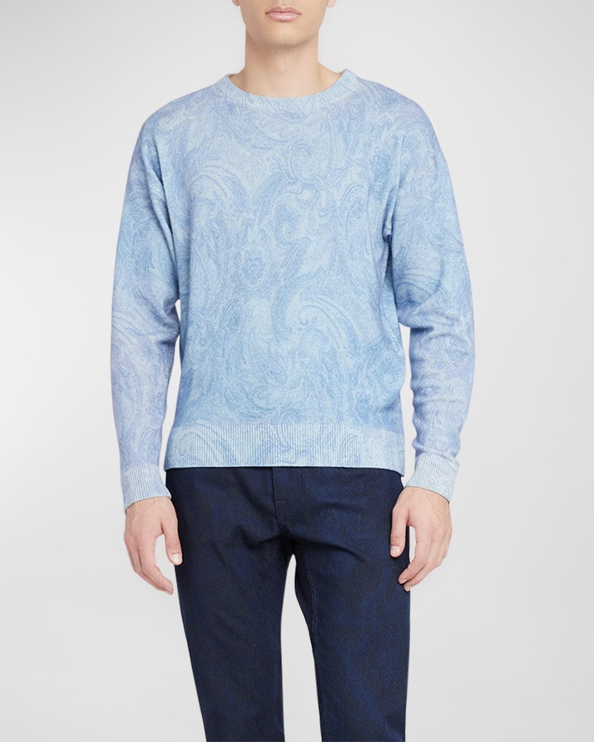Men's Paisley Print Knit Sweater  Product Image