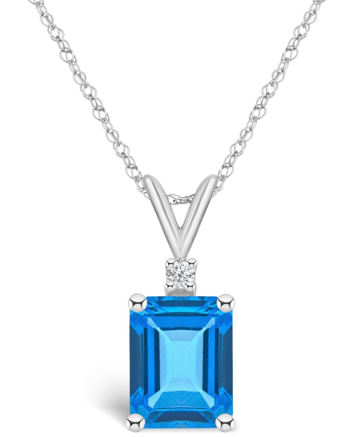 Celebration Gems 14k White Gold Gemstone & Diamond Accent Pendant Necklace, Women's, Size: 18", Purple Product Image