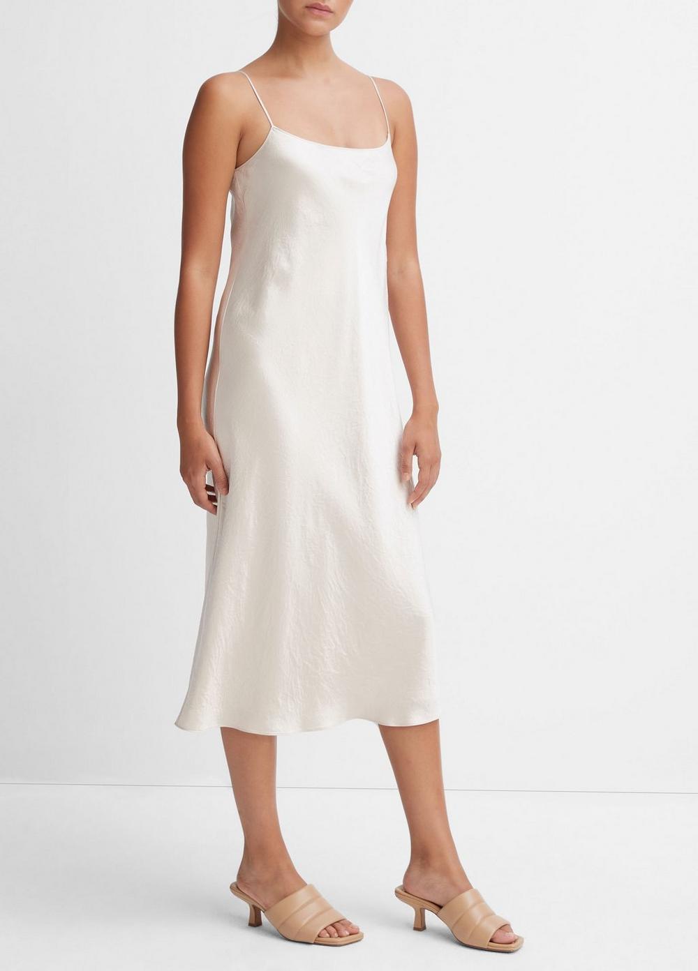 Womens Satin Slip Dress, Champagne, Size S Vince Product Image