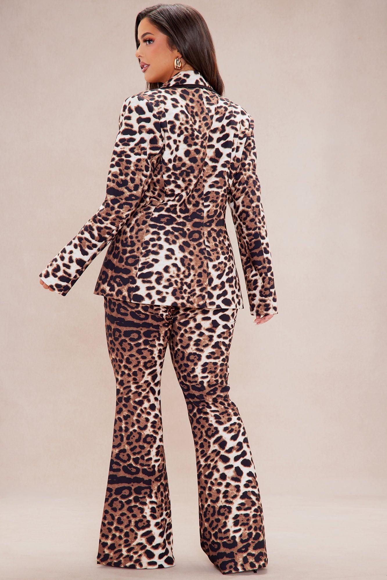 Lani Leopard Blazer Suit Set - Leopard Product Image