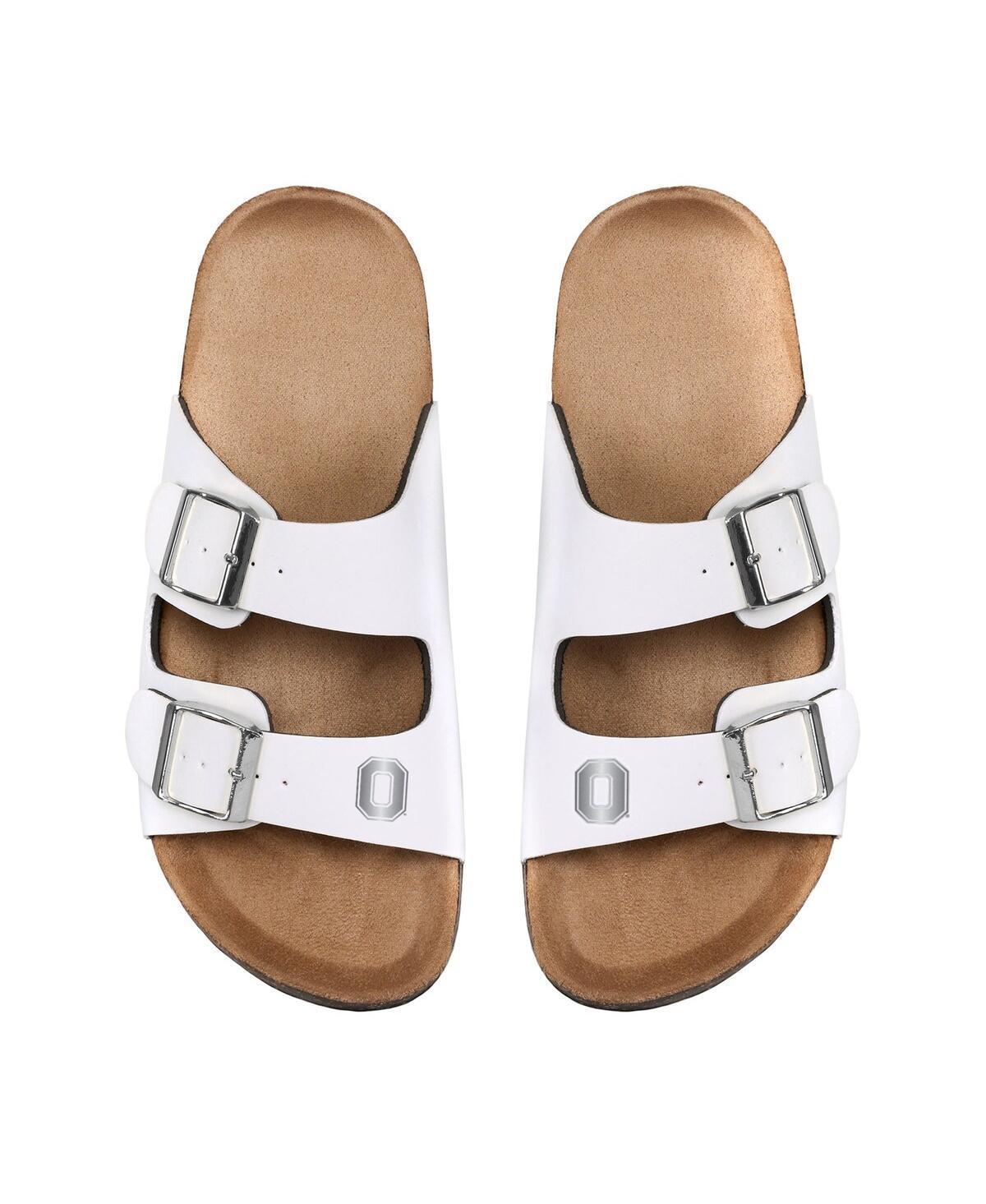 Women's FOCO Los Angeles Lakers Double-Buckle Sandals, Size: 11-12, White Product Image