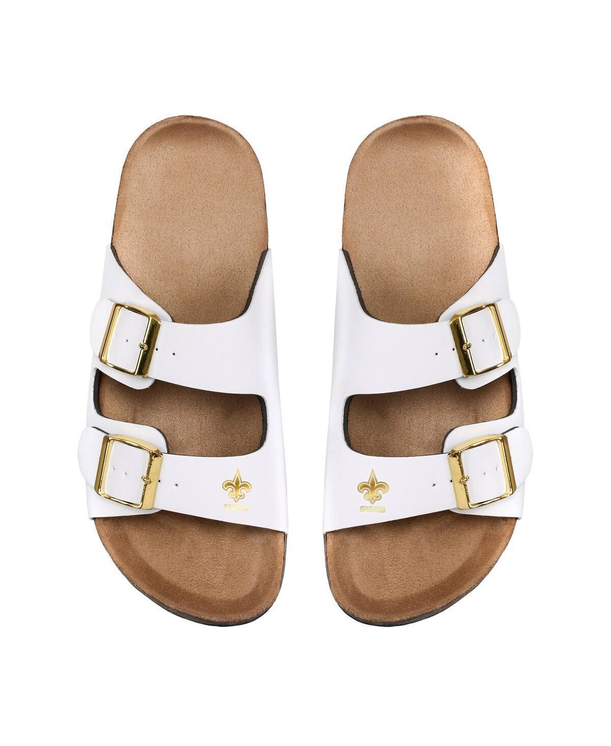 Women's FOCO Boston Bruins Double-Buckle Sandals, Size: 5/6, White Product Image