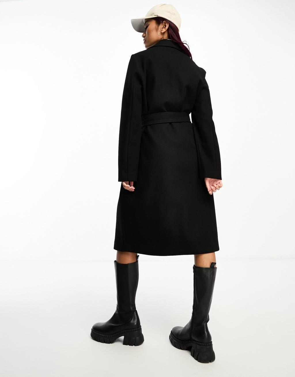 Vero Moda belted formal midi coat Product Image