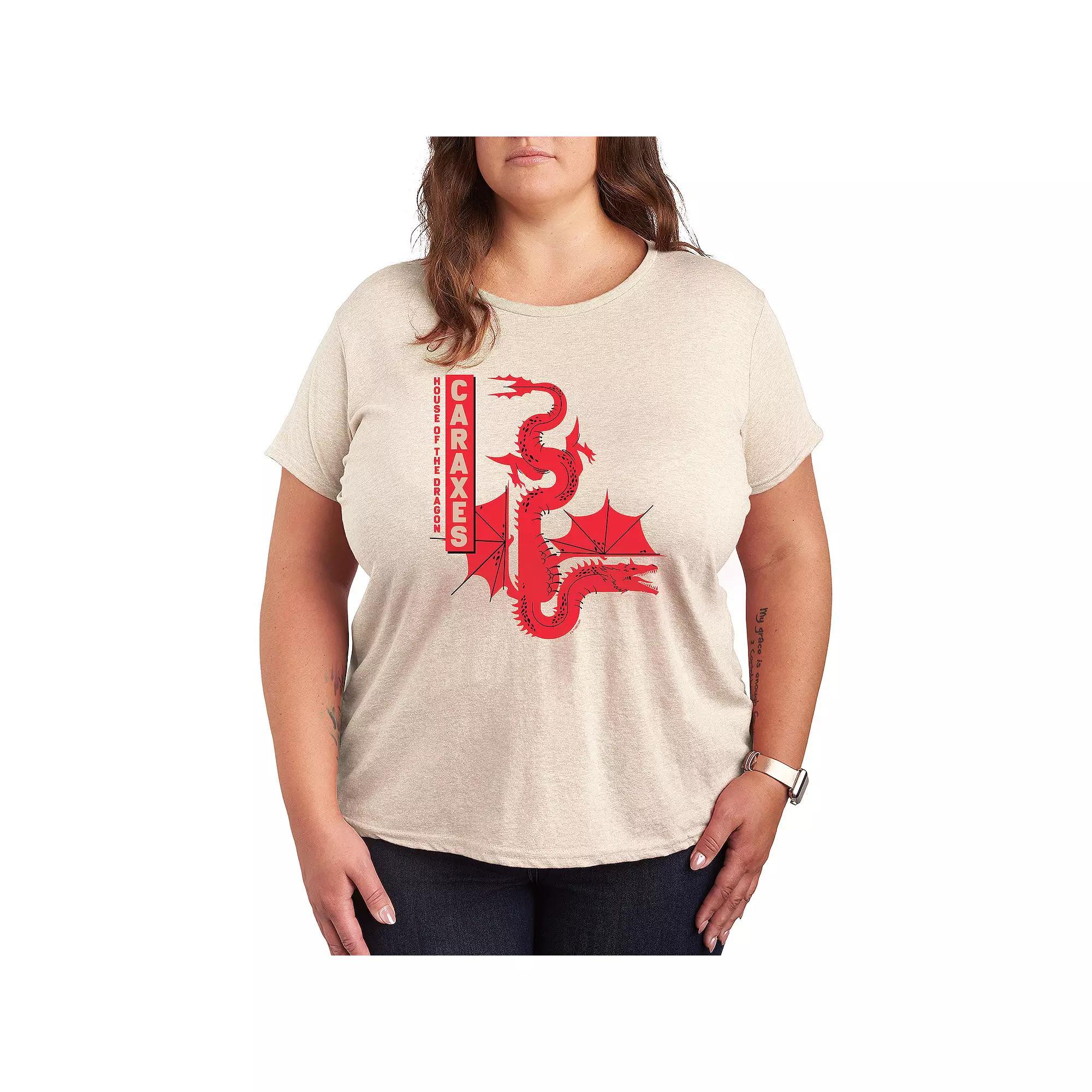 Plus House of the Dragon Caraxes Dragon Graphic Tee, Womens Product Image