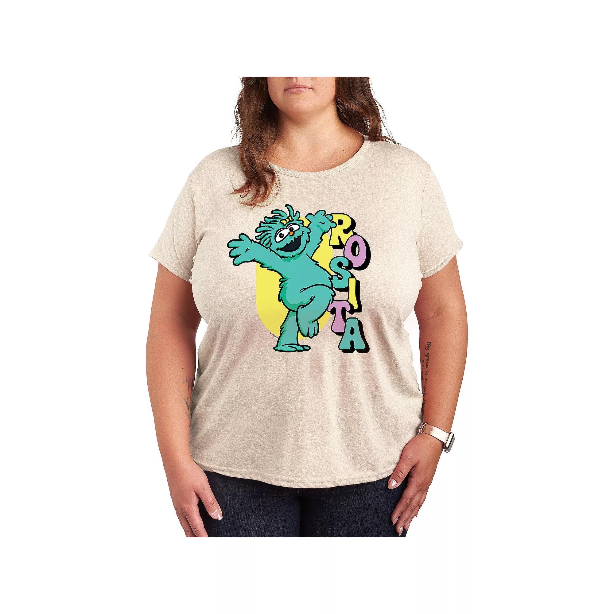 Plus Sesame Street Rosita Hands Up Graphic Tee, Womens Product Image