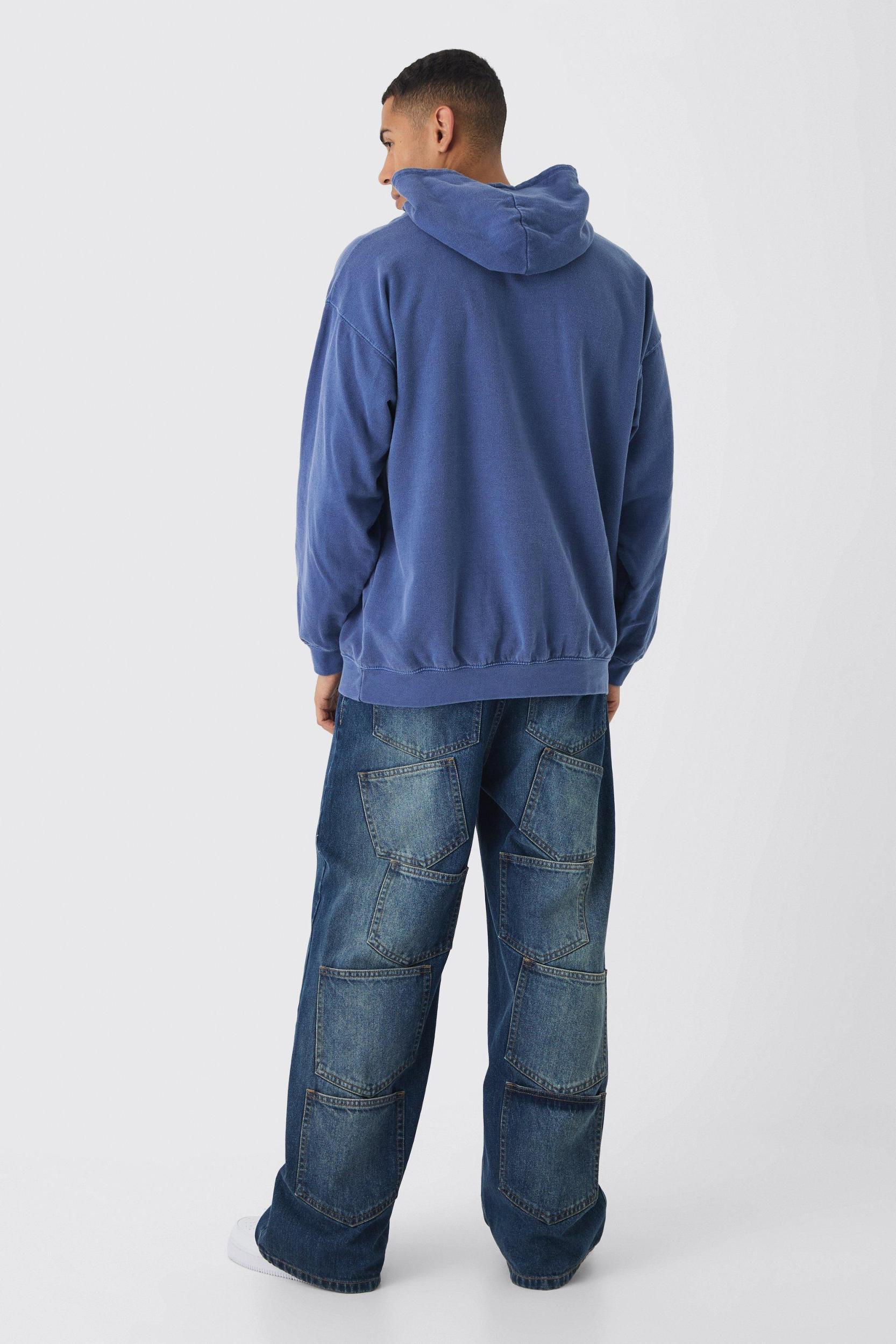 Oversized Nirvana Wash License Print Hoodie | boohooMAN USA Product Image