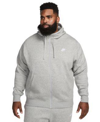 Mens Nike Sportswear Club Fleece Full-Zip Hoodie Grey Heather Product Image