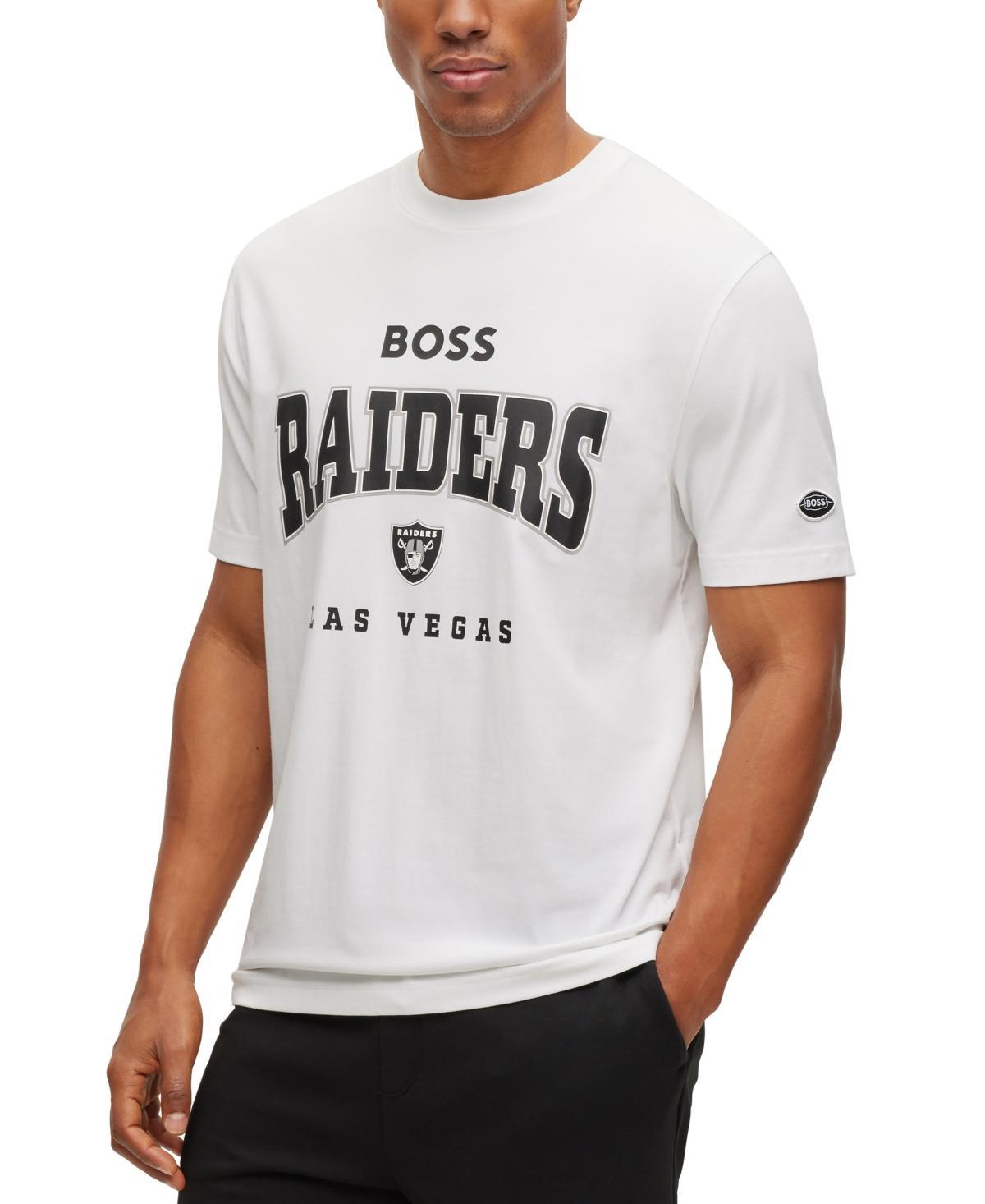 Men's BOSS X NFL  White Los Angeles Rams Huddle T-Shirt, Size: Medium Product Image