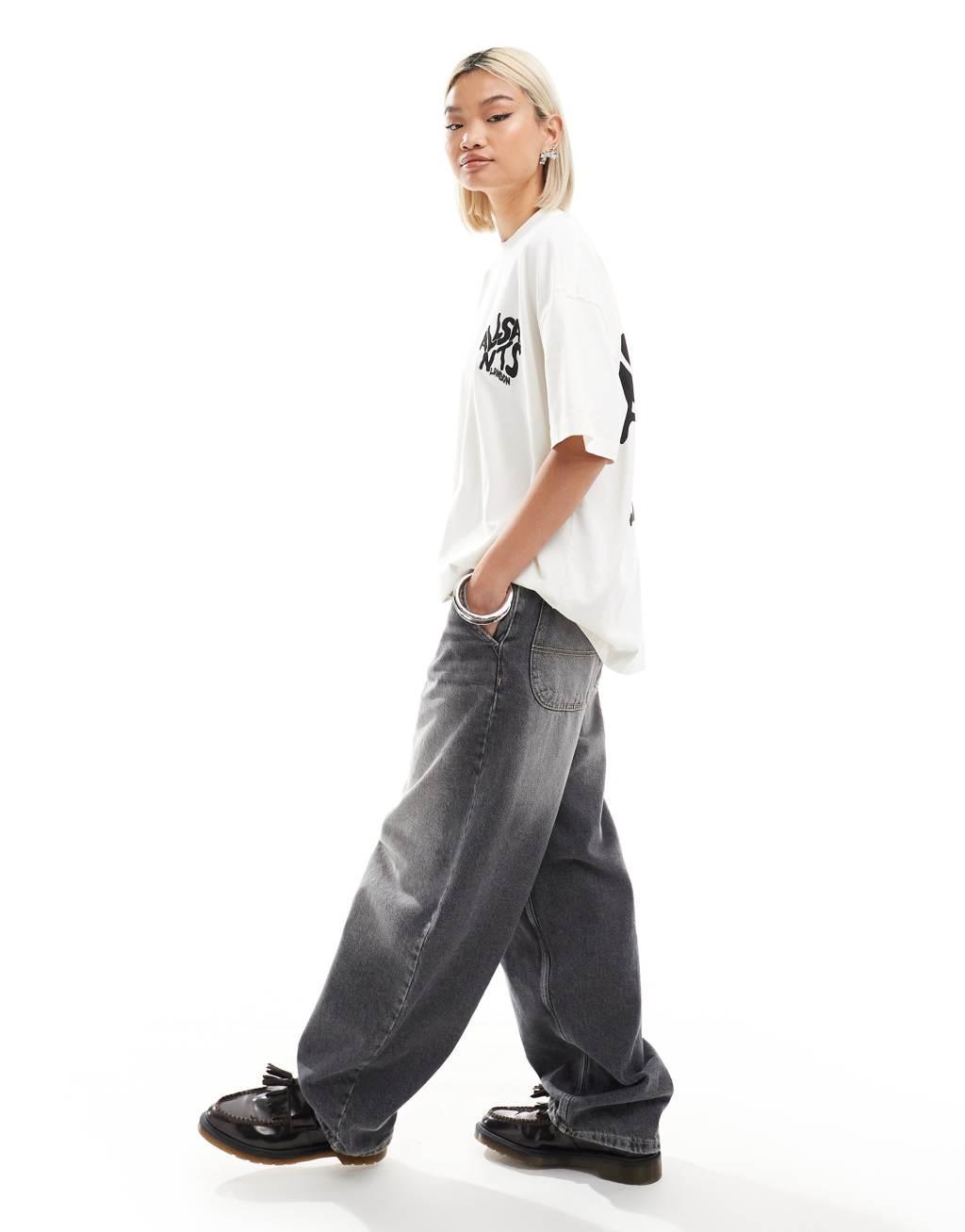 AllSaints Orlando back print t-shirt in white Product Image