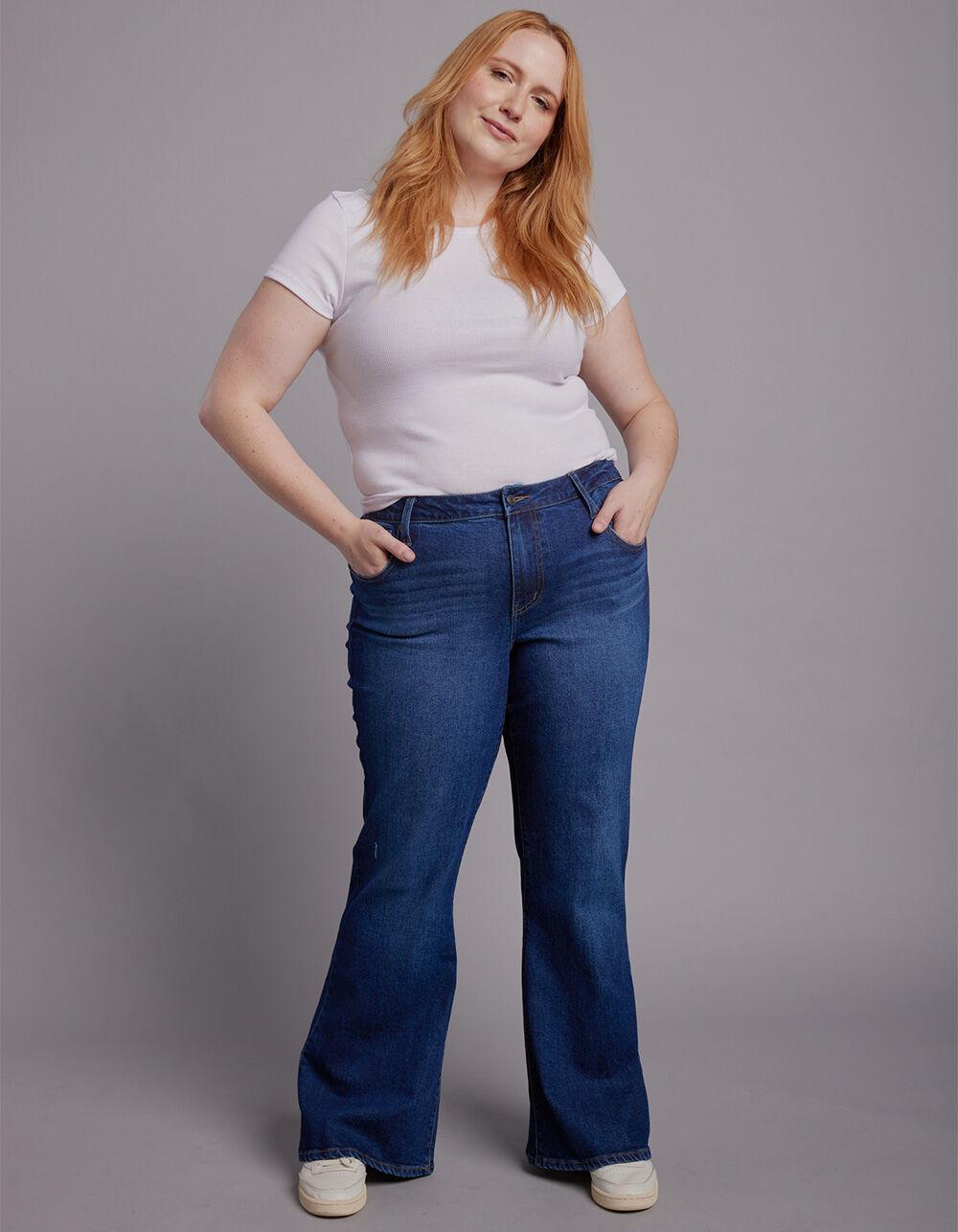 RSQ Womens Low Rise Flare Jeans - DARK WASH Product Image