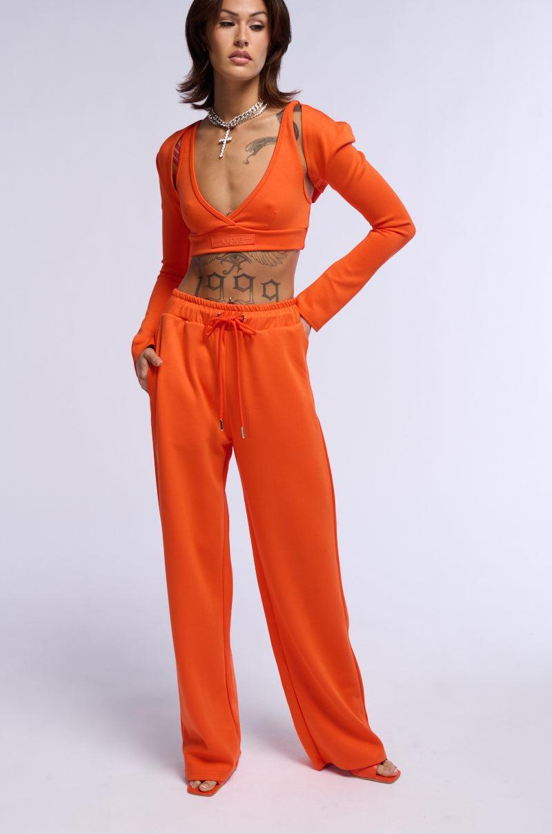 PAXTON SUPER LUXE BOLERO TOP IN ORANGE Product Image