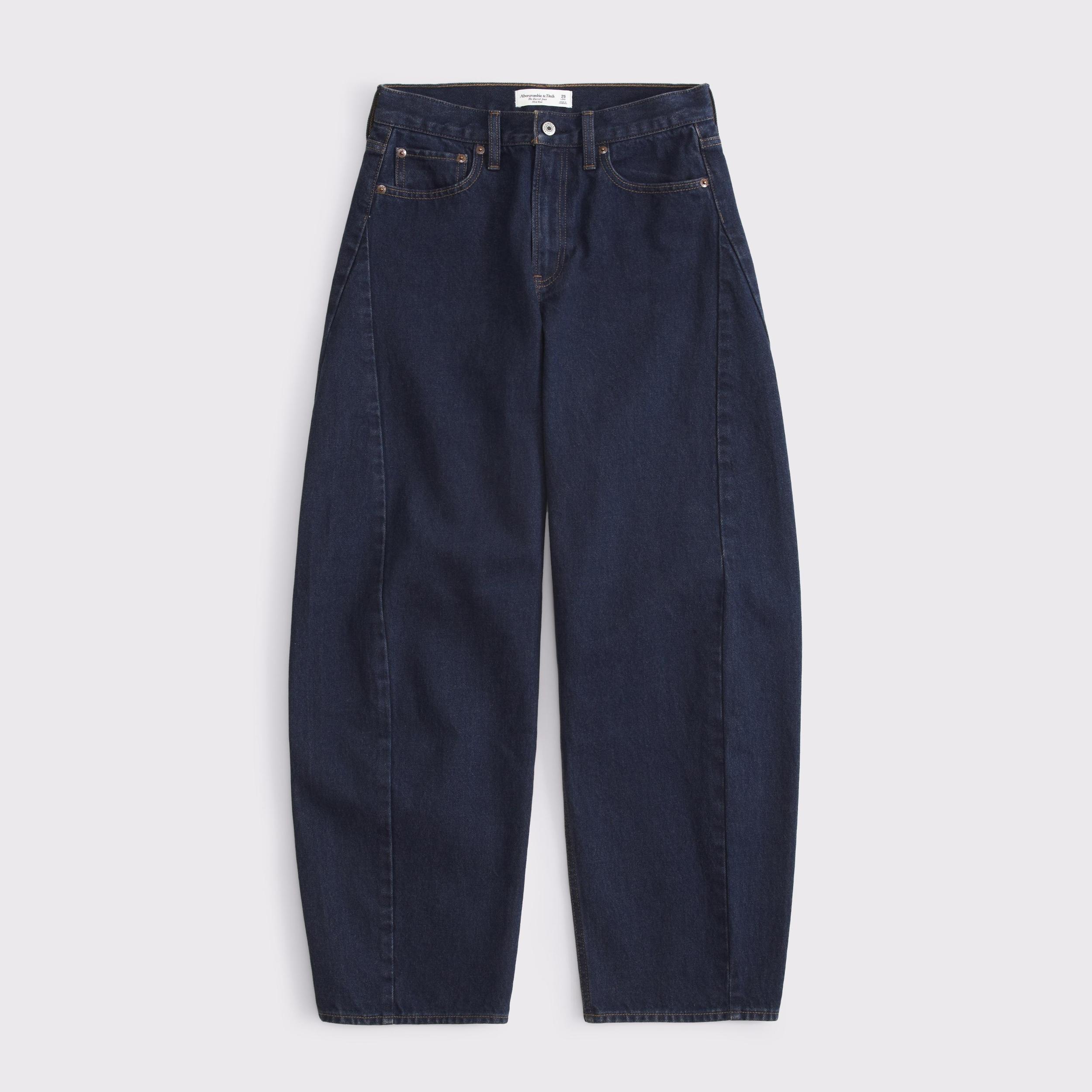 Mid Rise Barrel Jean Product Image
