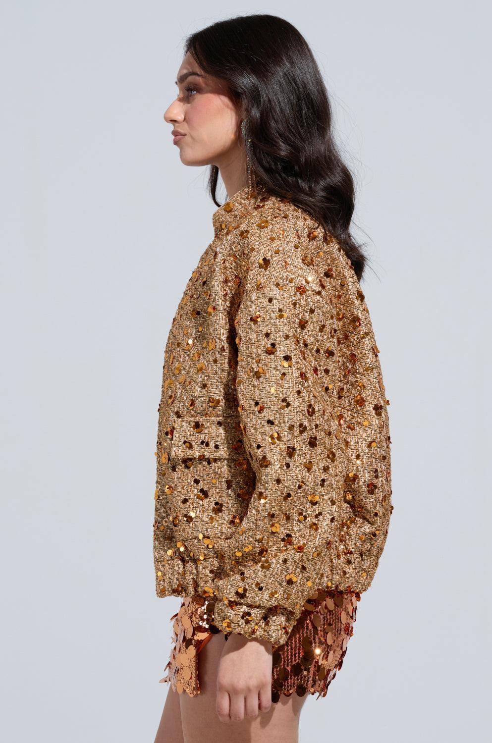 BEST BEHAVIOR TWEED BOMBER Product Image