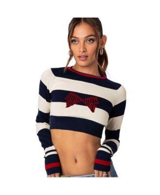Womens Berry Cropped Sweater Product Image