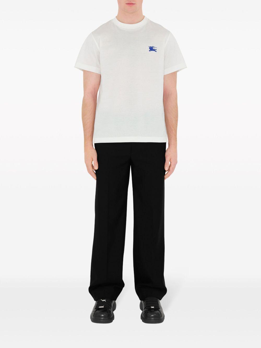 White Embroidered T-Shirt Product Image