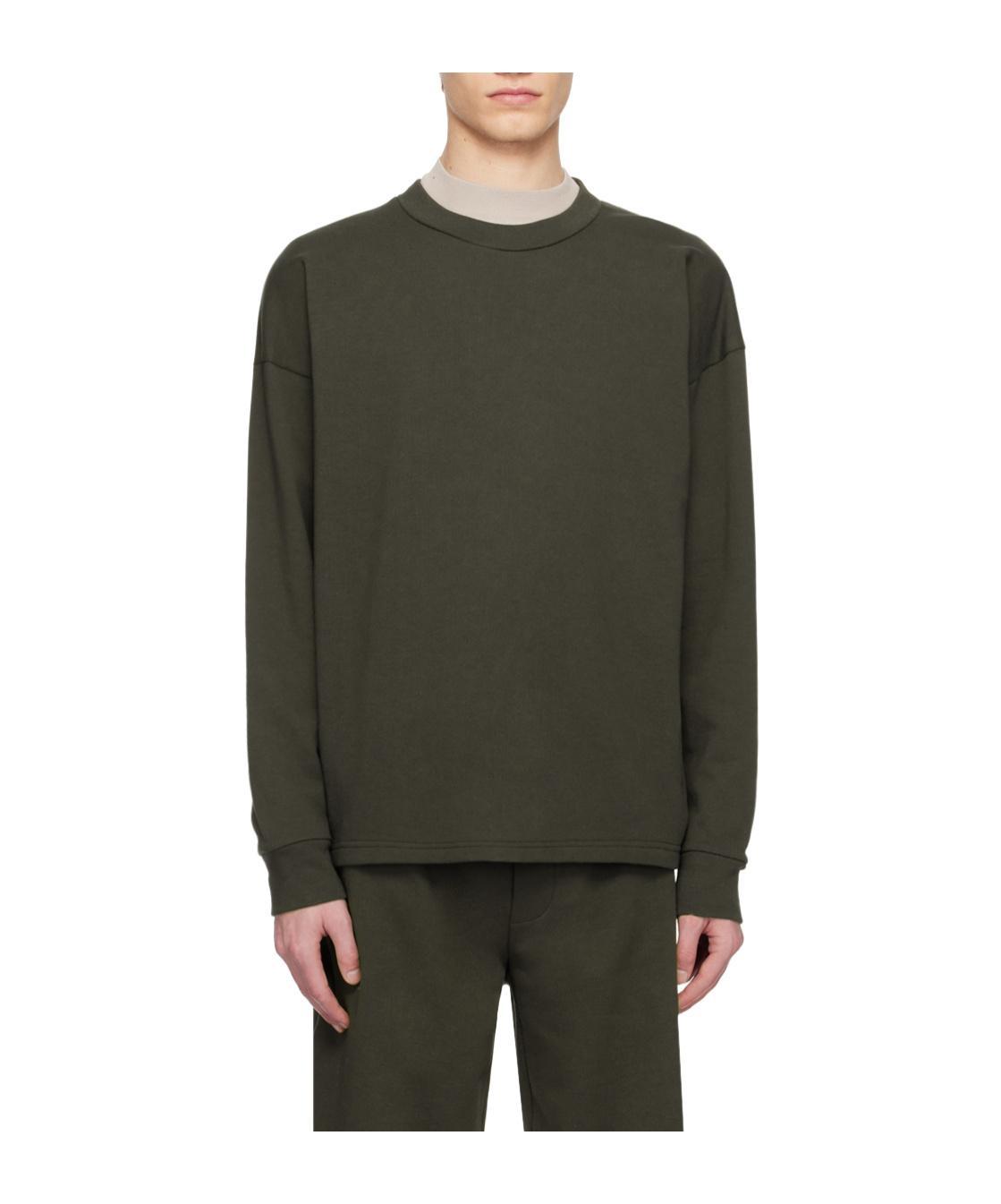 THE ROW Ezan T-shirt With Long Sleeves In Black Product Image