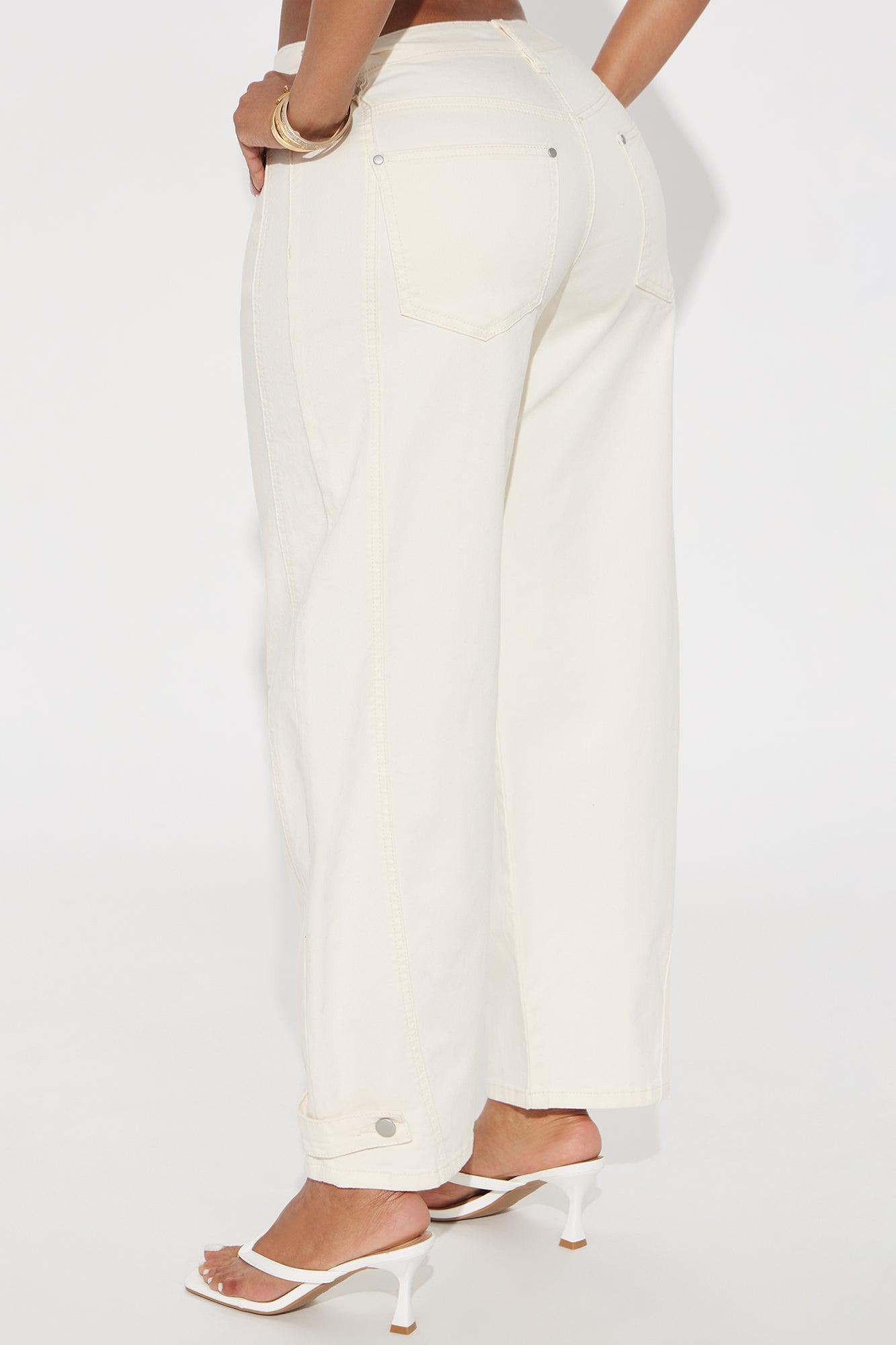 Quinne Barrel Pant - Ivory Product Image