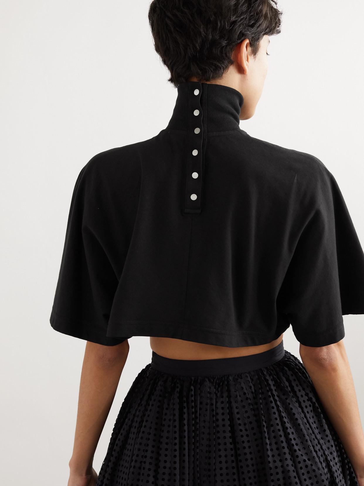 ALAÏA Black Highneck T-shirt In 995 - Noir Alaia Product Image