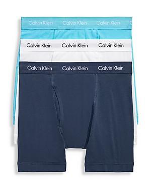 Men's Calvin Klein 3-pack Cotton Stretch Boxer Briefs, Size: Large, Black Product Image