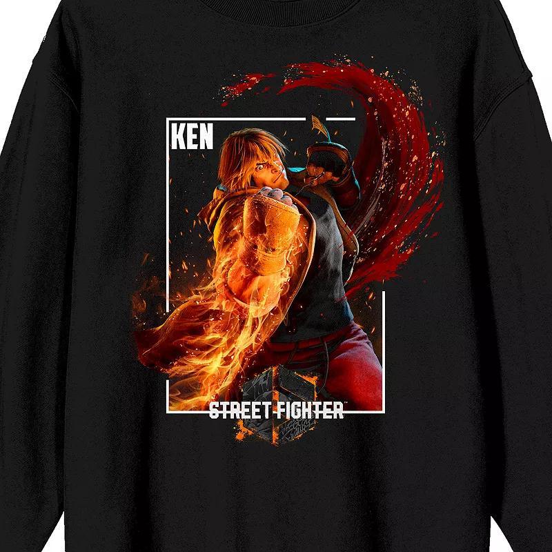 Men's Street Fighter VI Ken Long Sleeve Graphic Tee, Size: XL, Black Product Image