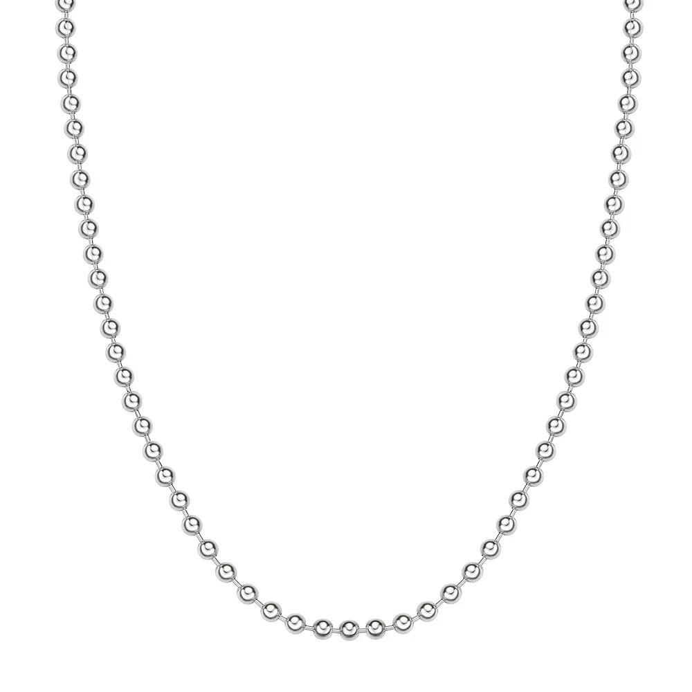 LYNX Stainless Steel Bead Chain Necklace, Women's, Size: 30" Product Image