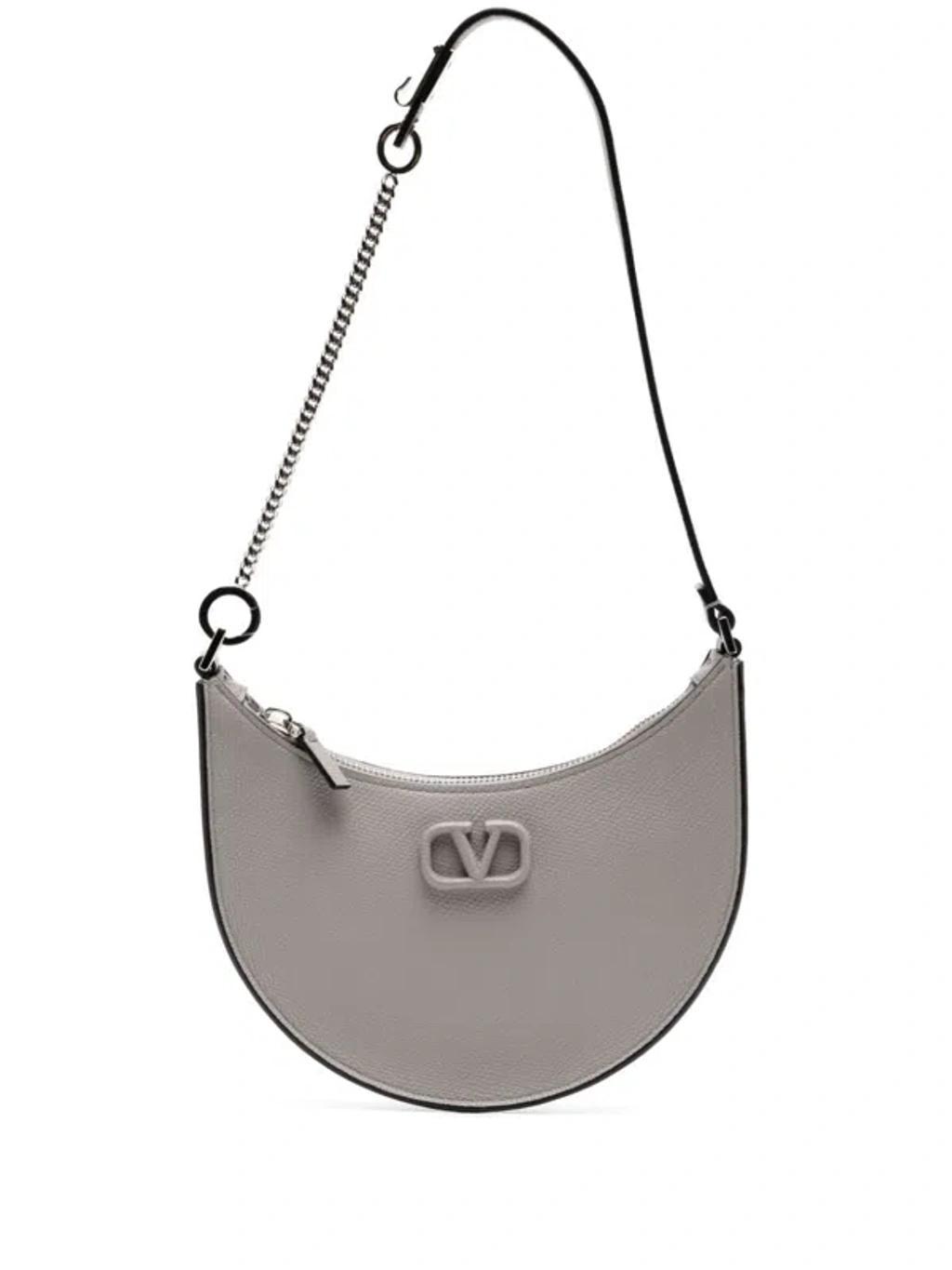 VALENTINO GARAVANI Mini Signature Hobo Handbag In Dovegrey Product Image