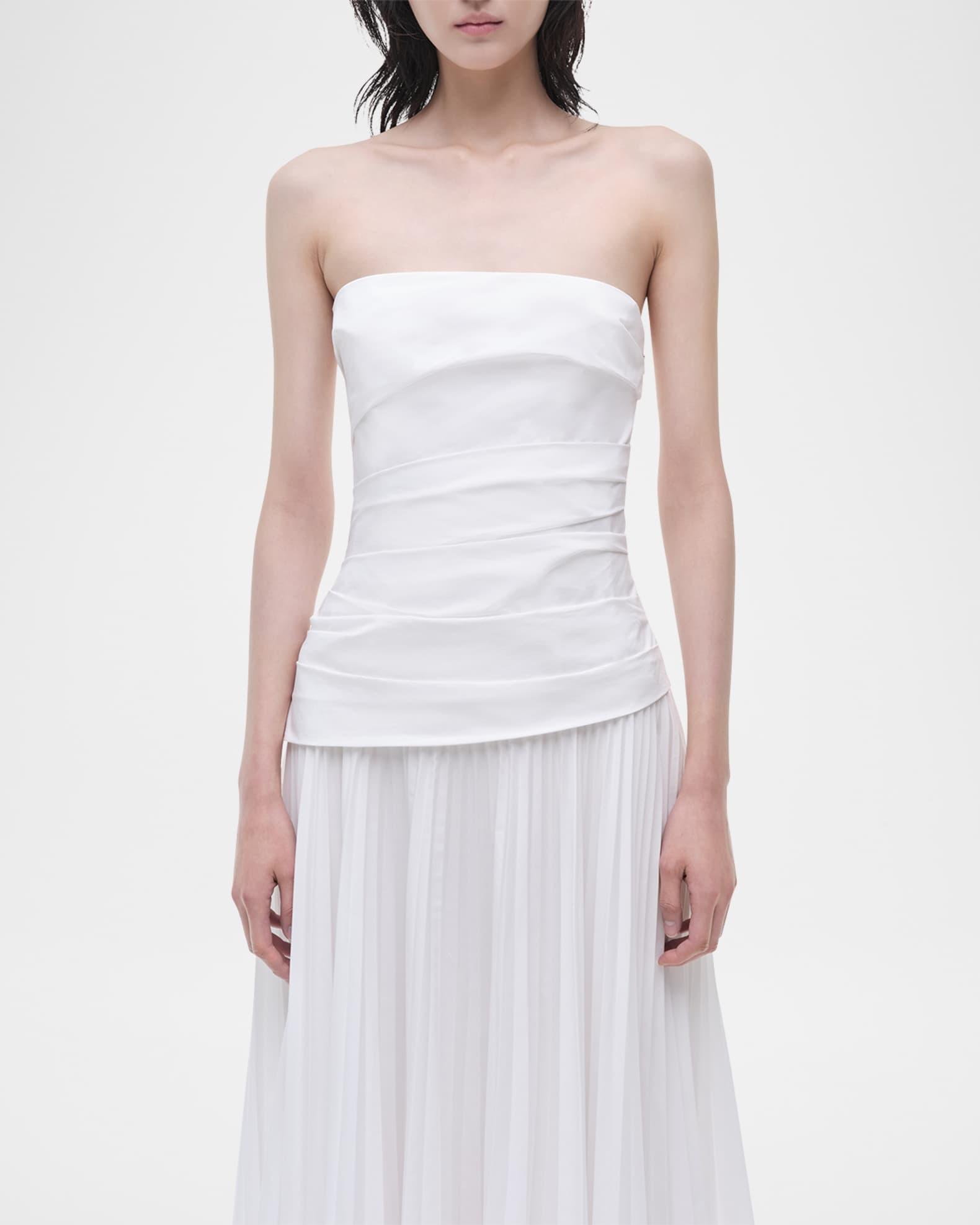 Arie Strapless Cotton Midi Dress Product Image