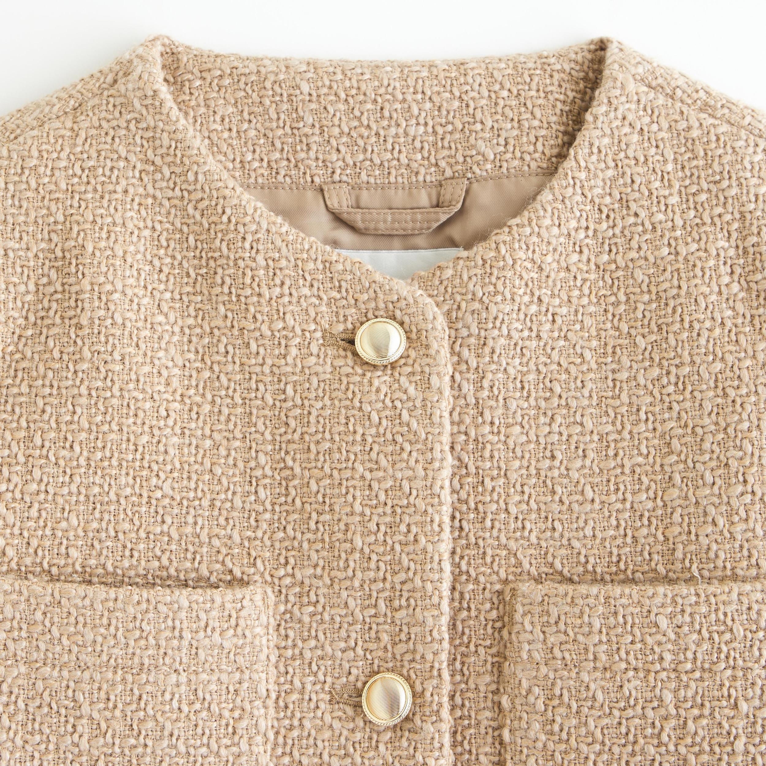 Collarless Tweed Jacket Product Image