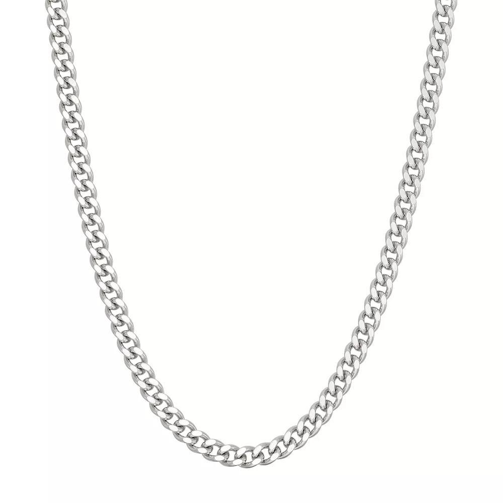 Jordan Blue Sterling Silver Curb Chain Necklace, Women's, Size: 16", Grey Product Image