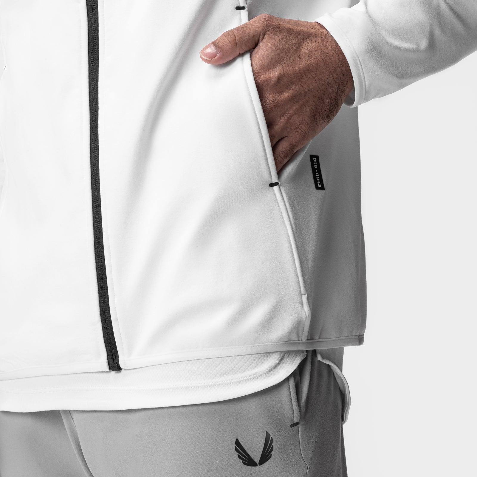 0943. Performance Fleece Zip Hoodie - White Product Image
