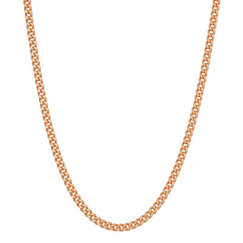 Jordan Blue Sterling Silver Curb Chain Necklace, Women's, Size: 18", Grey Product Image