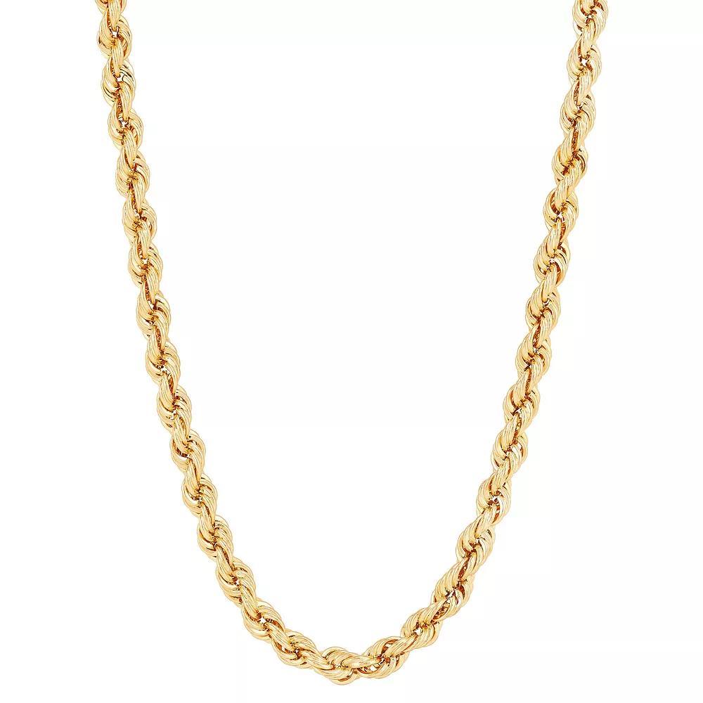 Everlasting Gold 10k Gold 4.9 mm Rope Chain Necklace, Women's, Size: 22" Product Image