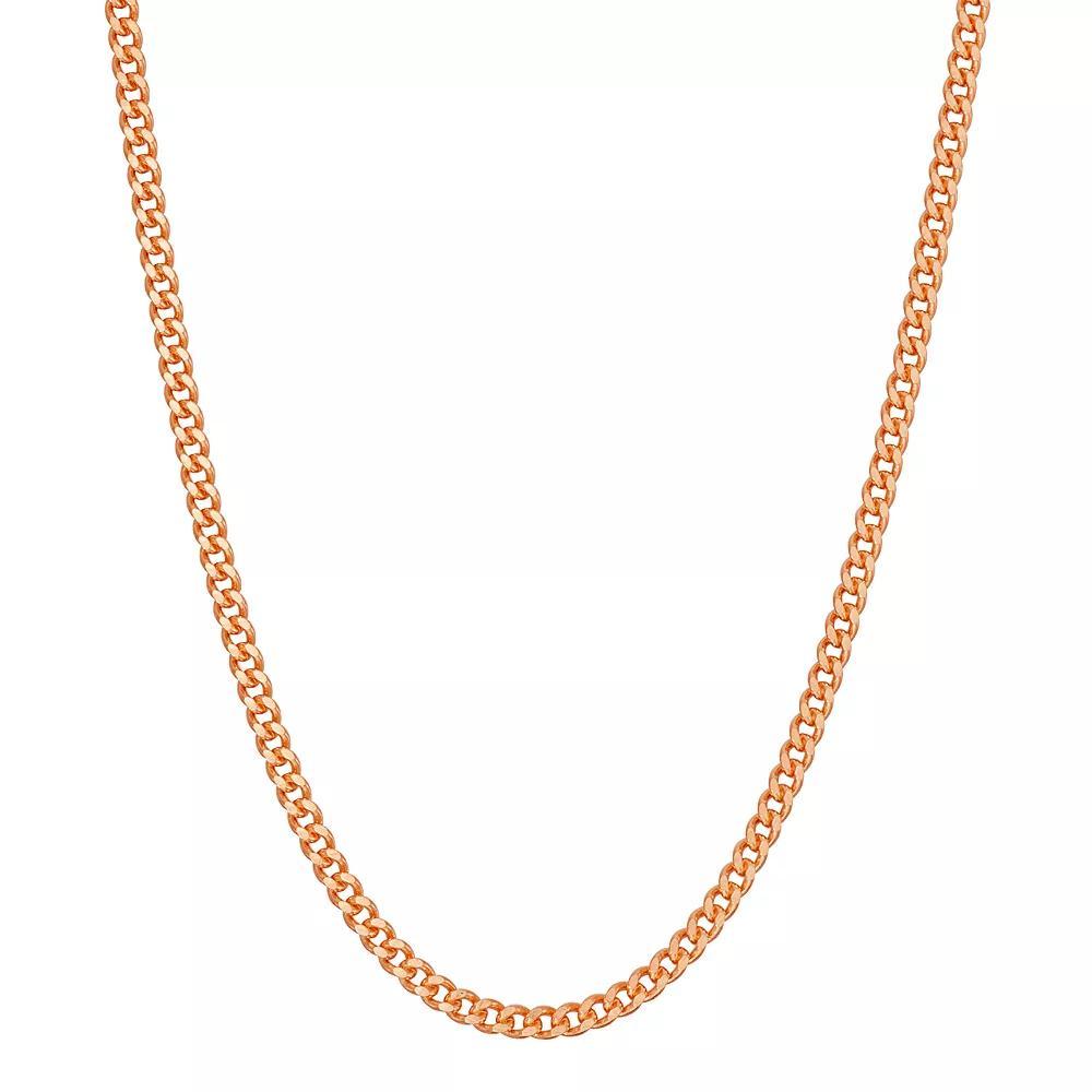 Jordan Blue Sterling Silver Curb Chain Necklace, Women's, Size: 18", Grey Product Image