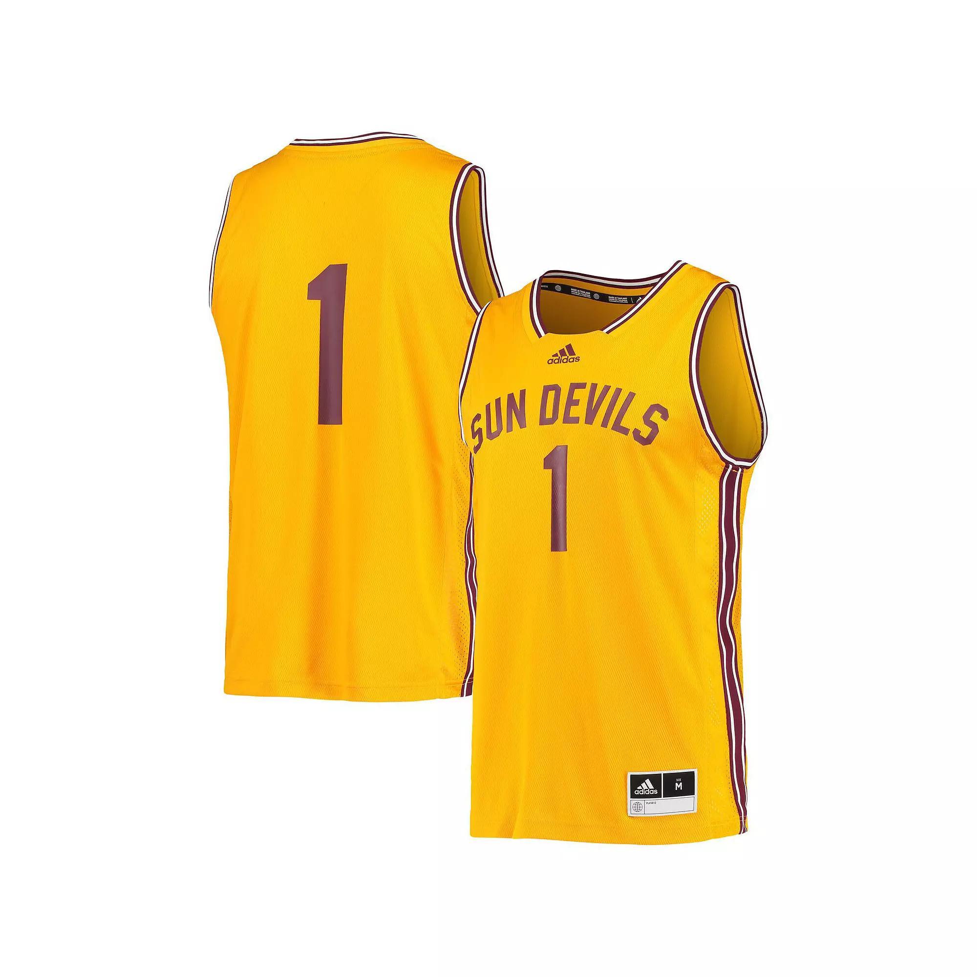 Men's adidas #1 Gold Arizona State Sun Devils Reverse Retro Jersey, Size: XL Product Image