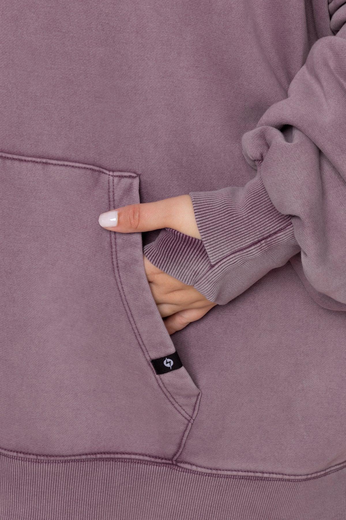 Boxy Boyfriend Hoodie - Vintage Crimson Product Image