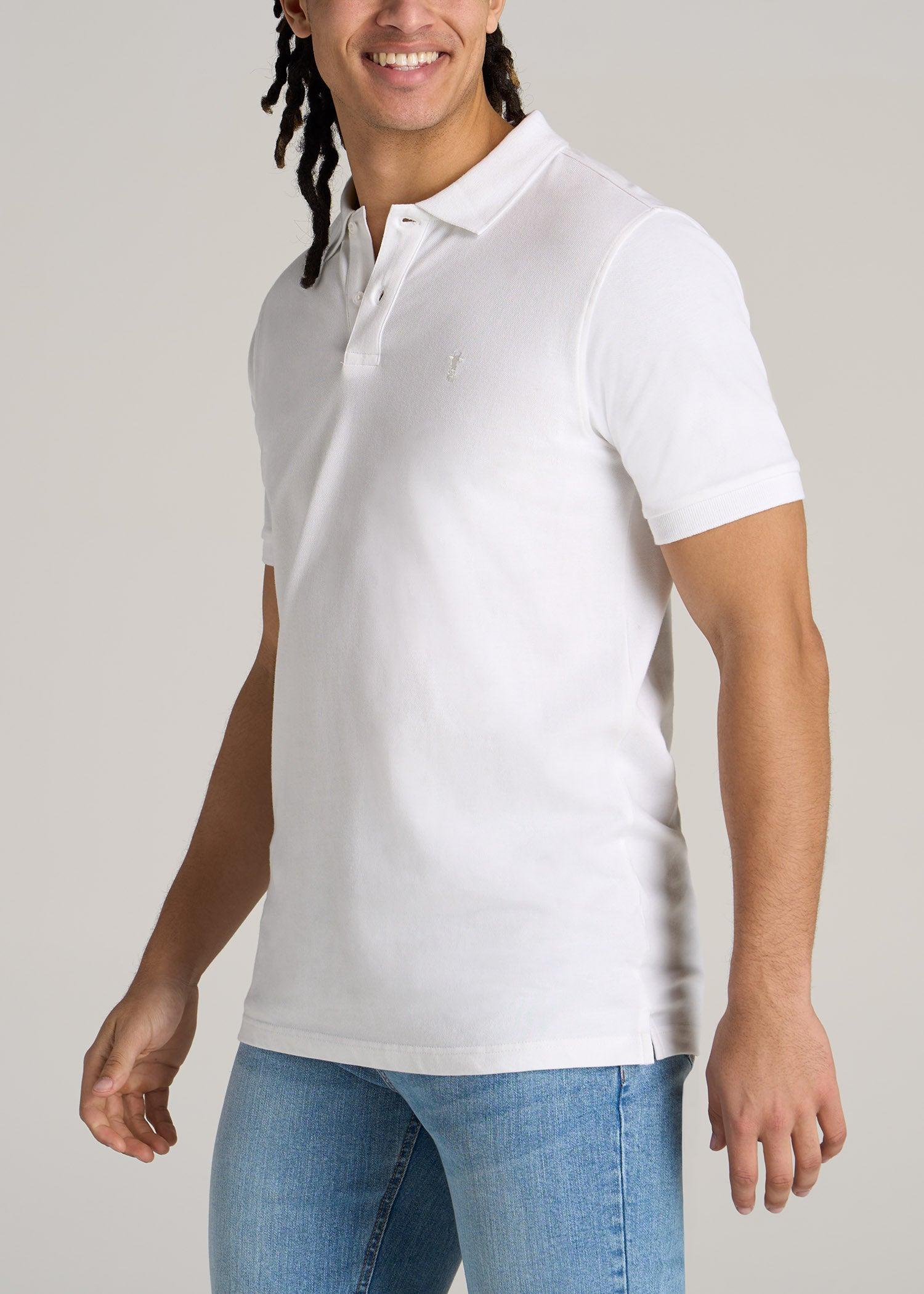 Men's Tall Classic Polo with Embroidered Logo in Cherry Brown Product Image
