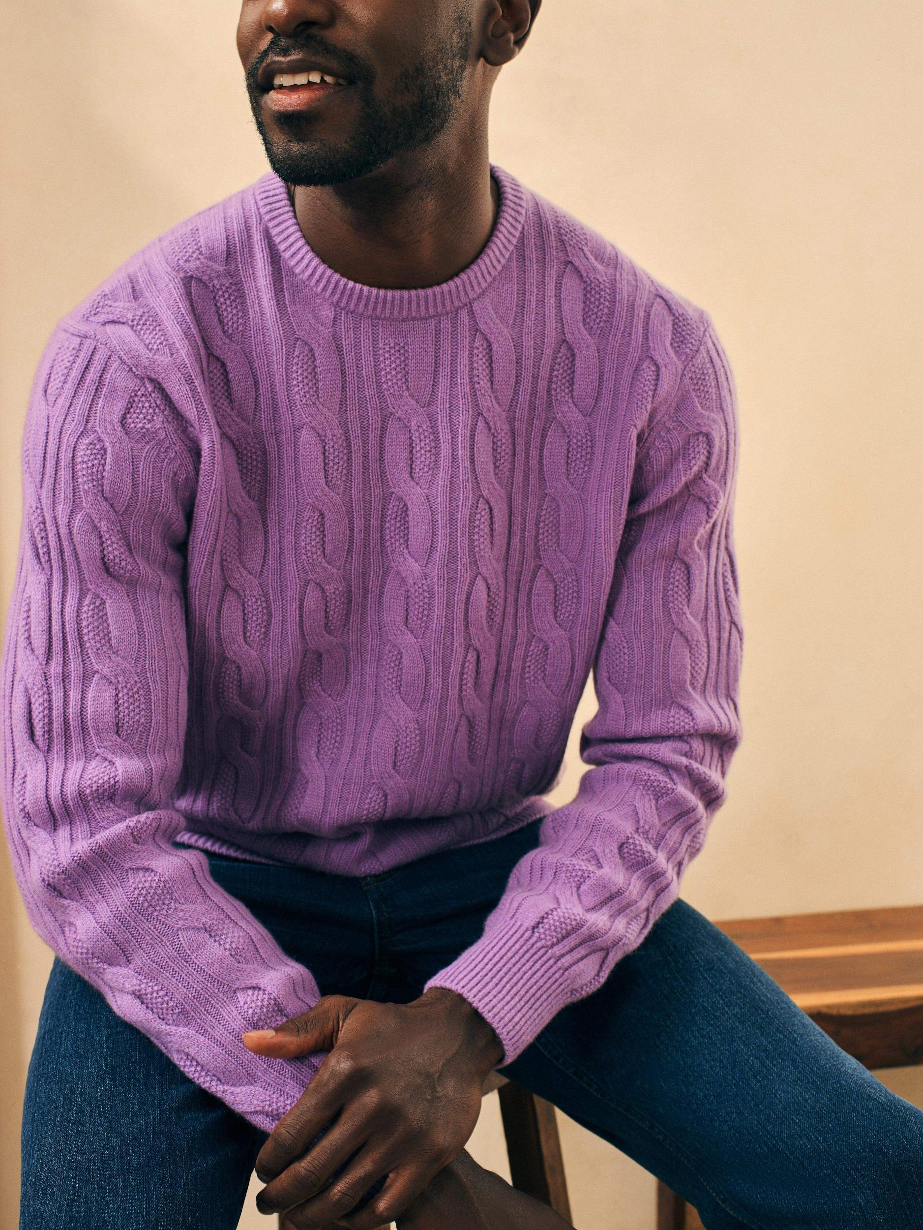 Reserve Cashmere Crewneck Sweater - Winter Lilac Male Product Image