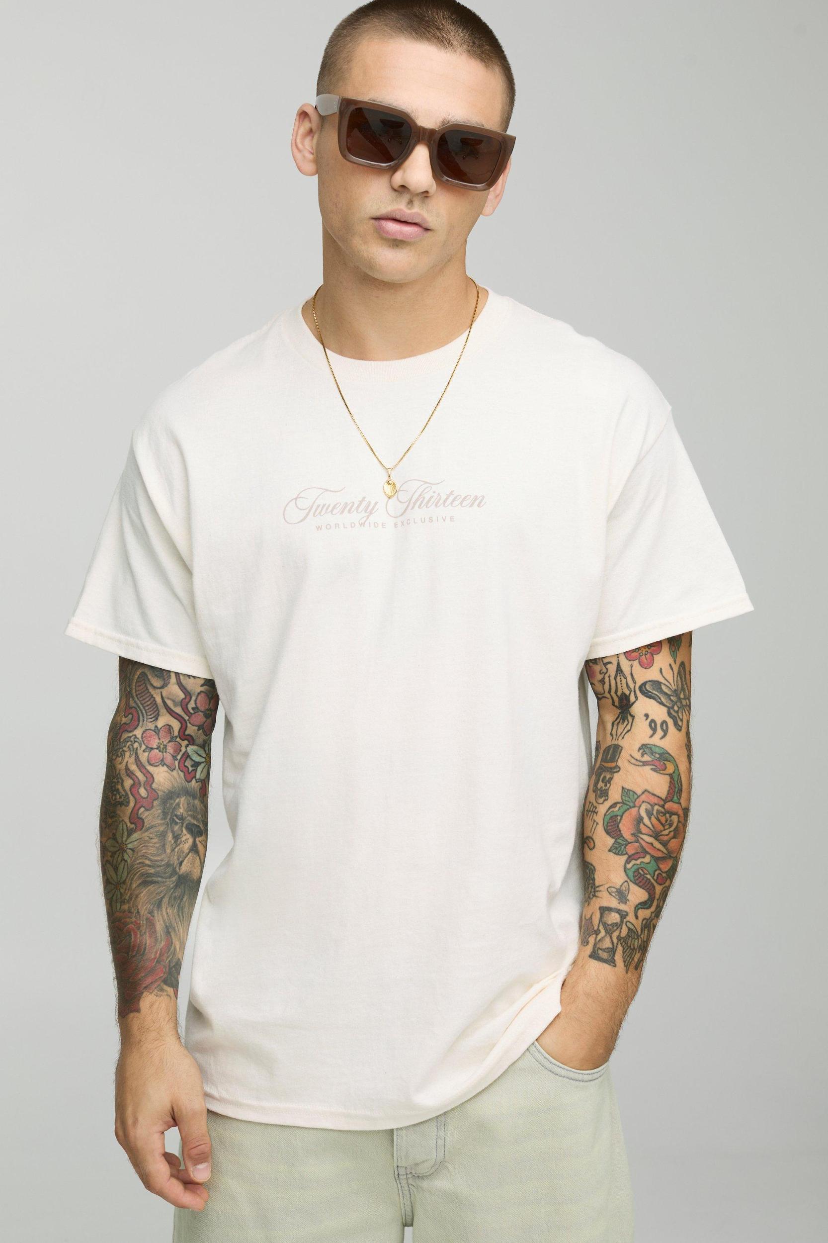 Oversized Tonal Palm Graphic T-Shirt | boohooMAN USA Product Image