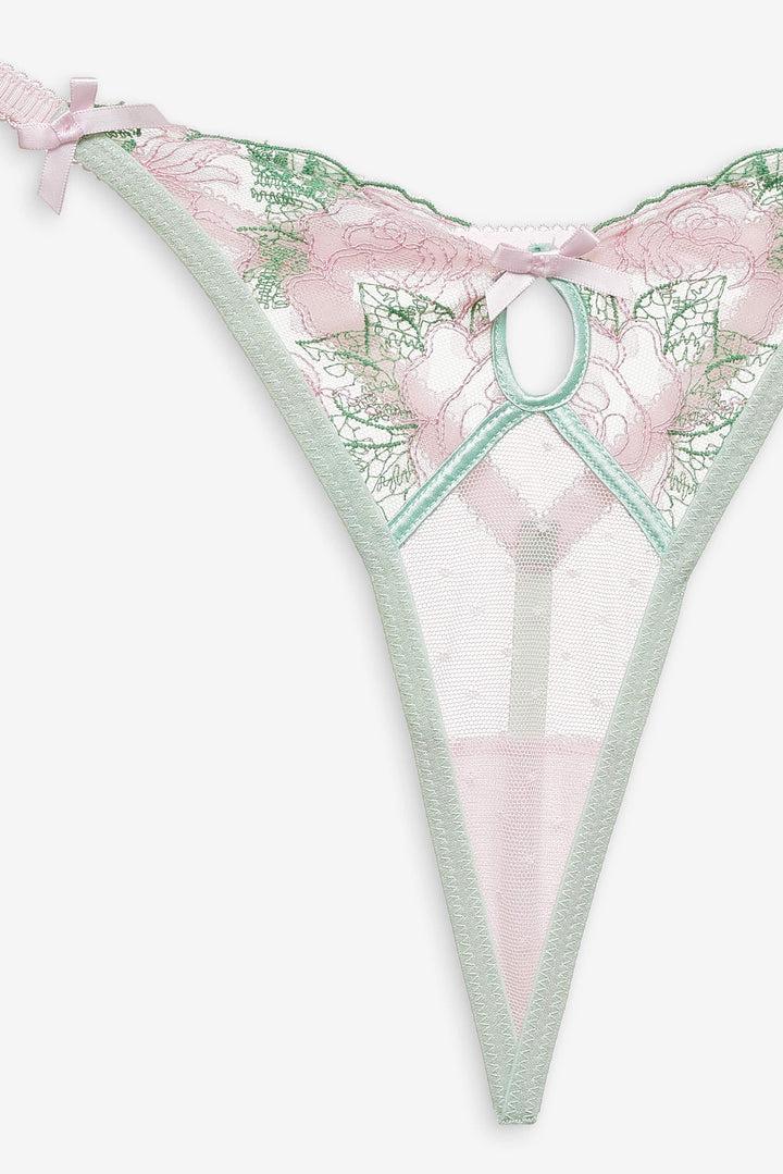 Love Story Thong Panty — Green Product Image