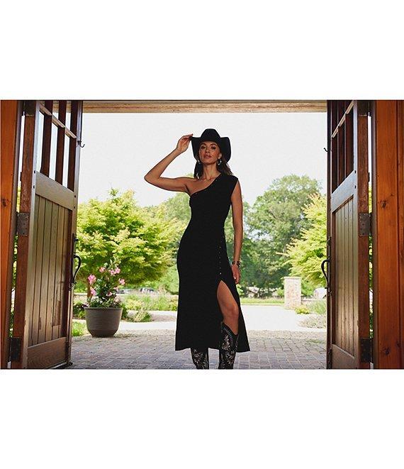 Adrianna Papell One Shoulder Knit Midi Dress Product Image