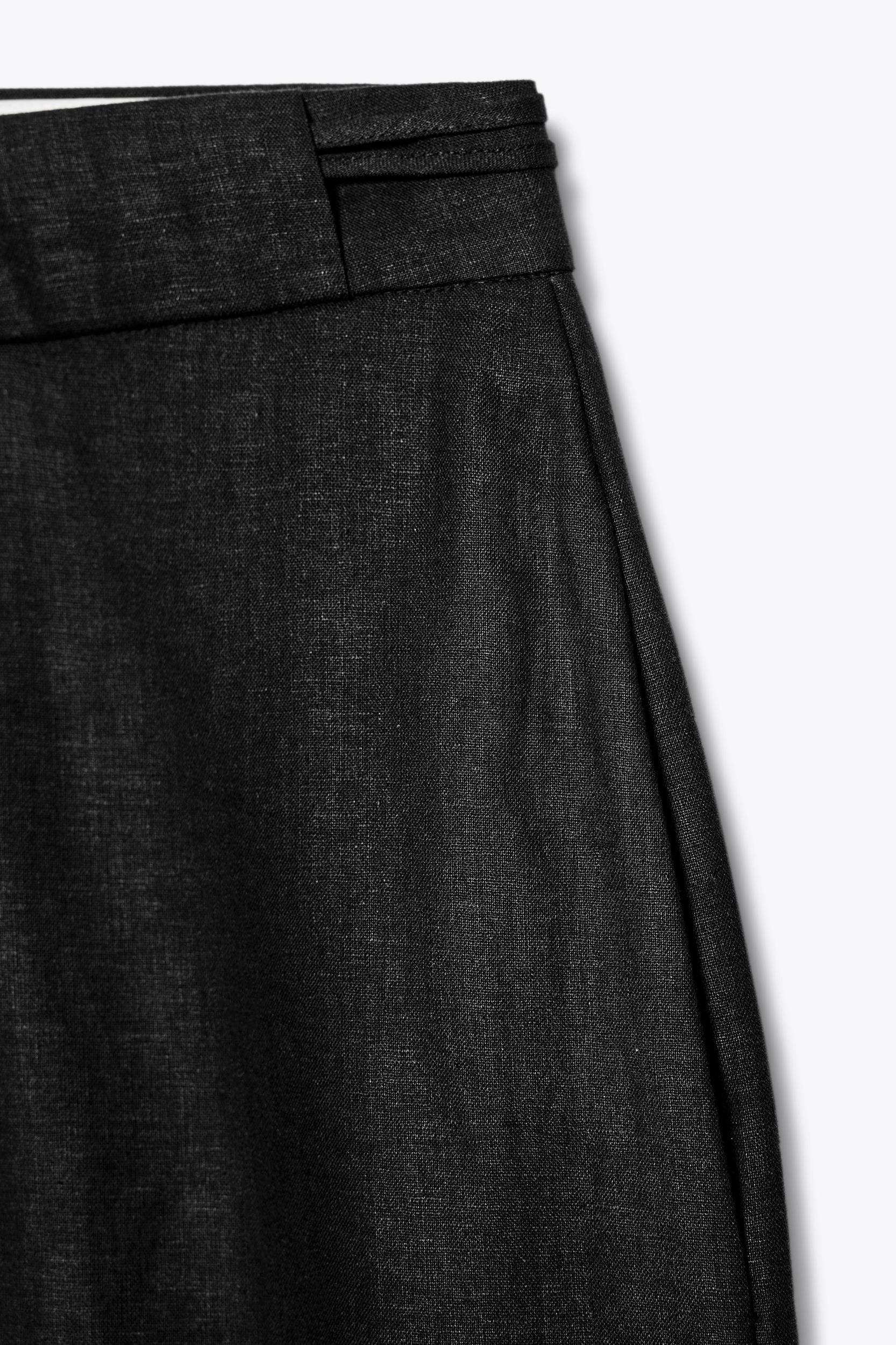 ZW COLLECTION WIDE LEG LINEN PANTS Product Image