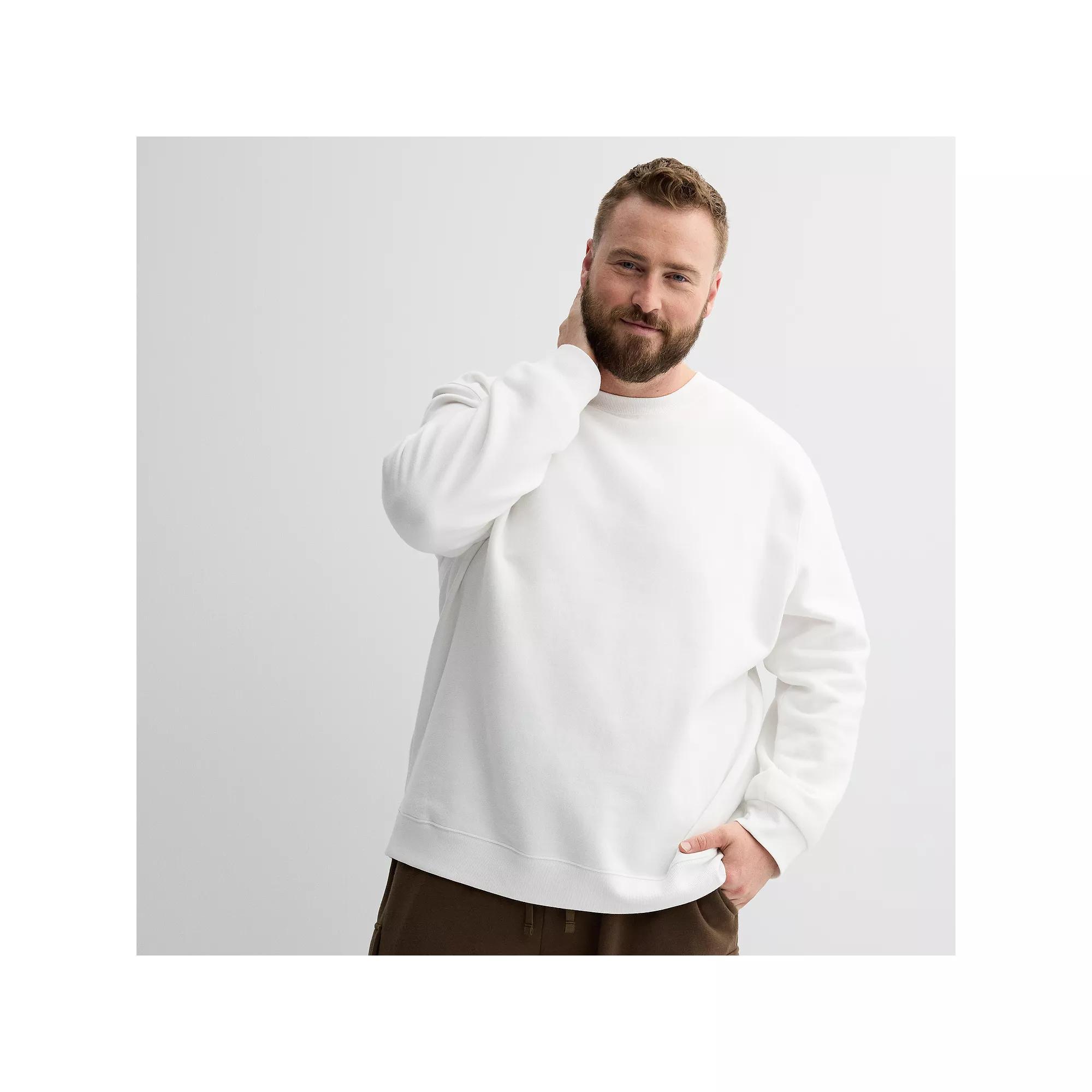 Big & Tall Tek Gear® Ultra Soft Fleece Crew Sweatshirt, Men's, Size: 2XB, Dark Blue Product Image