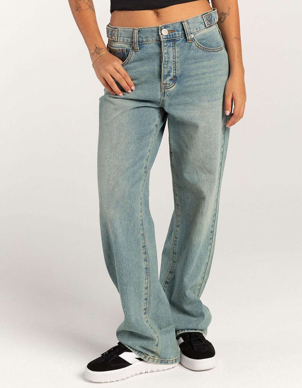 RSQ Womens Low Slung Baggy Jeans - MEDIUM WASH Product Image