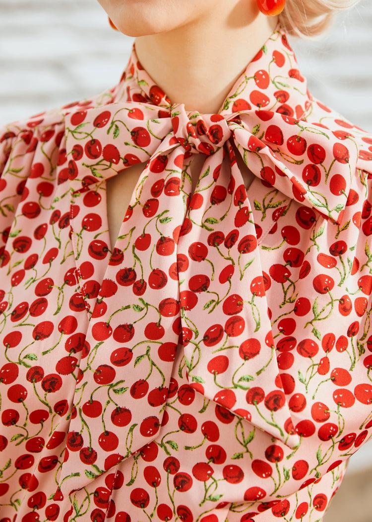 Cherry Sweet Bow Blouse Product Image