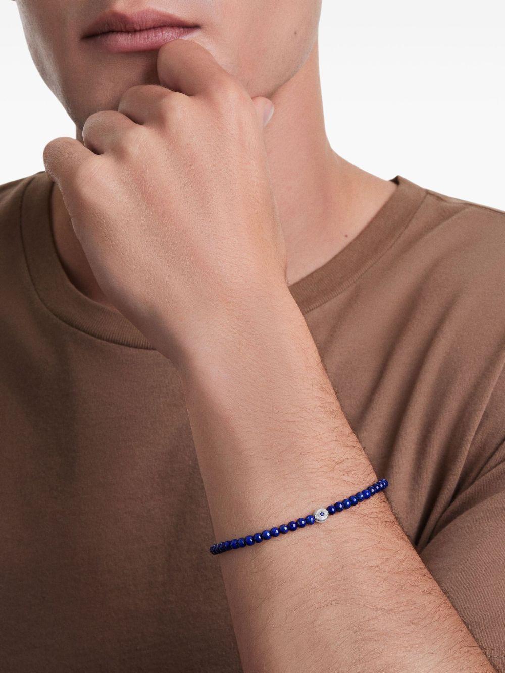 sterling silver Spiritual Beads Evil Eye bracelet (4mm) Product Image