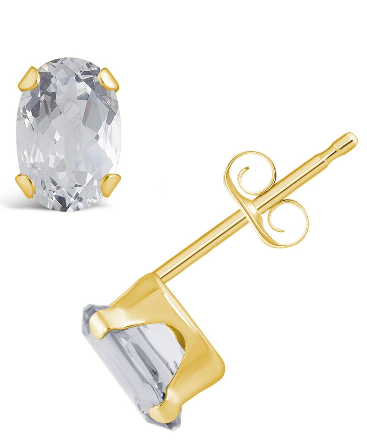 Celebration Gems 10k Gold Oval Peridot Stud Earrings, Women's, Yellow Product Image