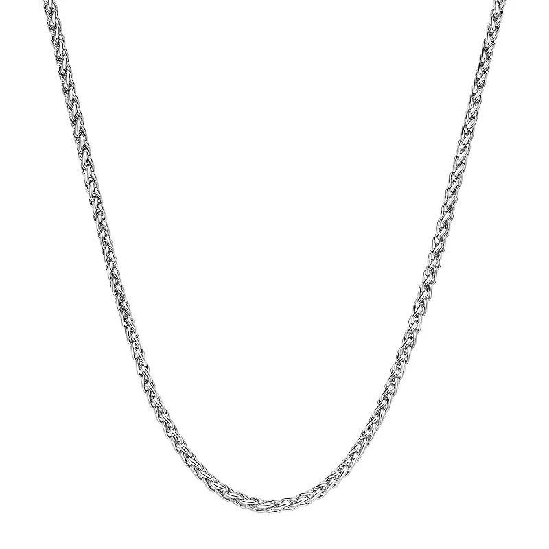 Men's LYNX Stainless Steel Wheat Chain Necklace, Size: 18" Product Image