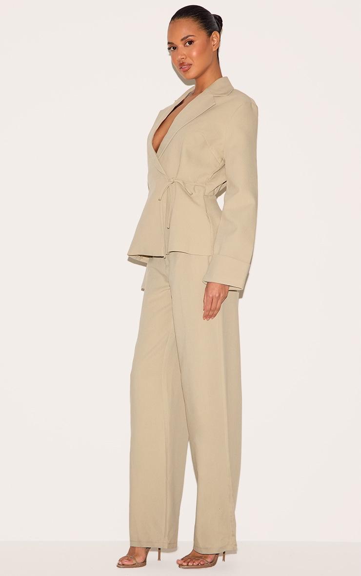  Clay Premium Woven Tie Side Blazer Jumpsuit Product Image