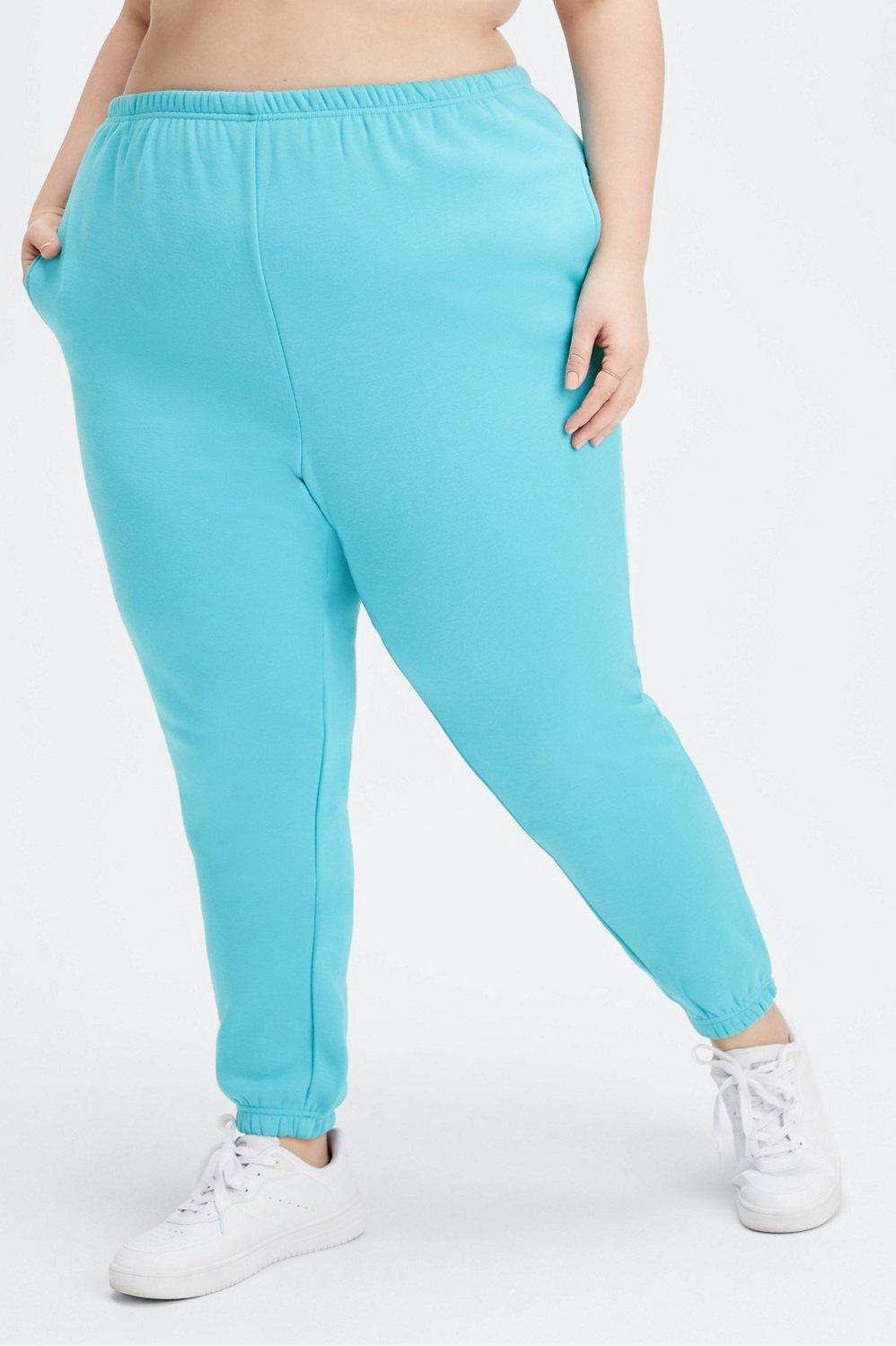 Fabletics Go-To High-Waisted Slim Sweatpant Womens blue Size M Product Image
