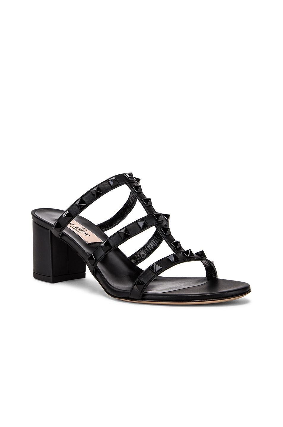 Valentino Garavani Rockstud Mule in Black Product Image